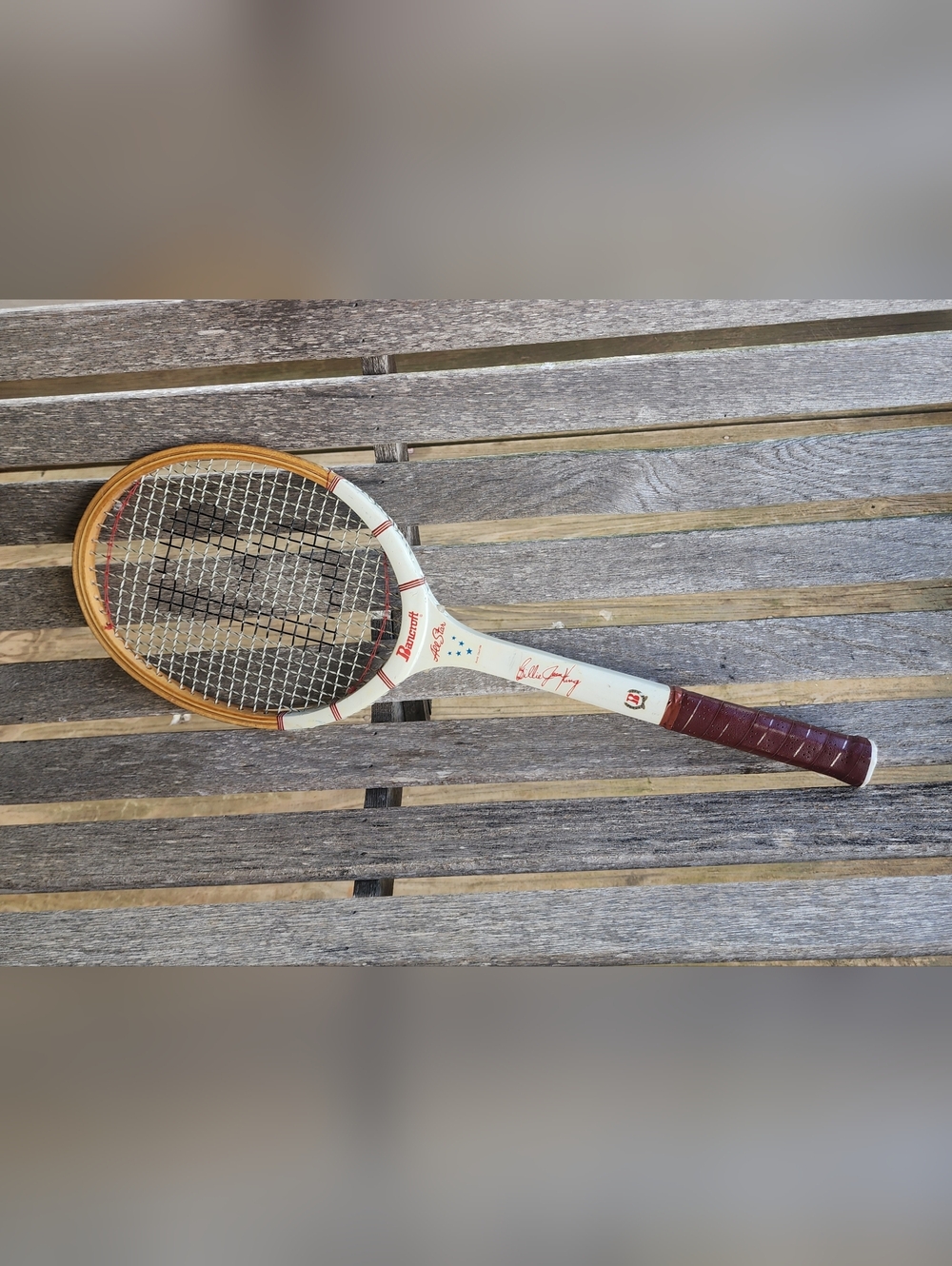 Classic VTG Bancroft AllStar Signature Series Billie Jean King Tennis Racquet.